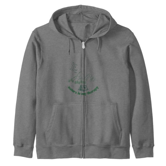 Discover Nature is My Therapy Oversized Zip Hoodies