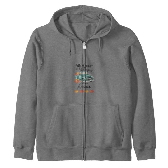Discover Womens My Greatest Blessings Call Me Amma Bumpkin Zip Hoodies