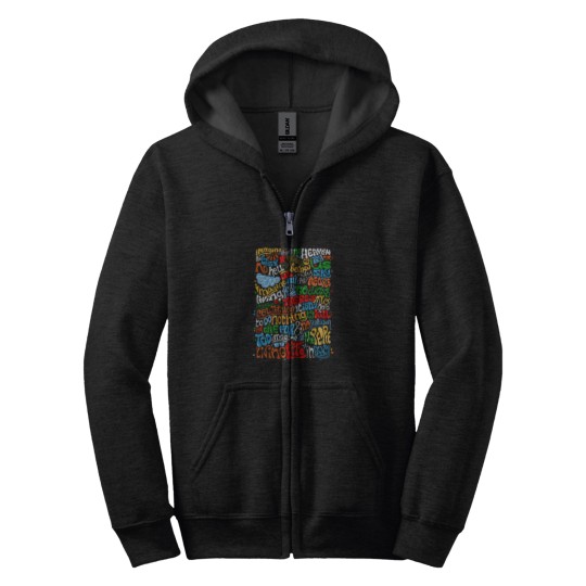 Discover Lennon Imagine Quote Zip Hoodies