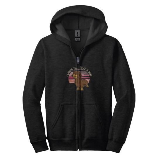 Discover Dachshund Wiener Dog Men Woman 166 Doxie Dog Zip Hoodies