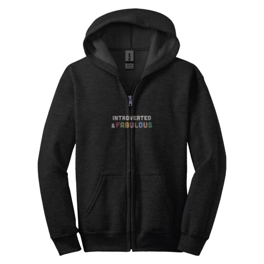 Discover Introverted & Fabulous! Zip Hoodies
