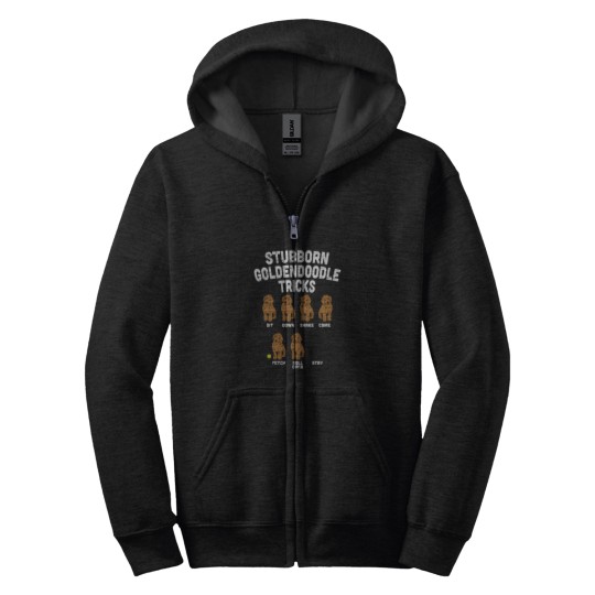 Discover Stubborn Goldendoodle Tricks Dog Trainer Mom Dad Zip Hoodies