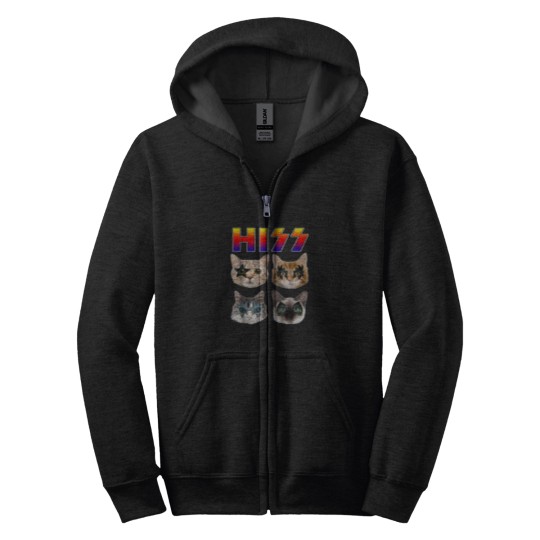 Discover Hiss-Funny-Cats-Kittens-Rock-Rockin' Zip Hoodies