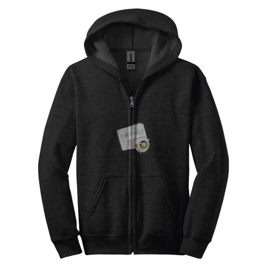Discover Morning Bliss Newspaper &amp_ Coffee Delight Having Coffee, this morning, With her. Zip Hoodies