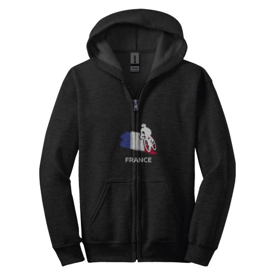 Discover France cycling Classic.png Zip Hoodies