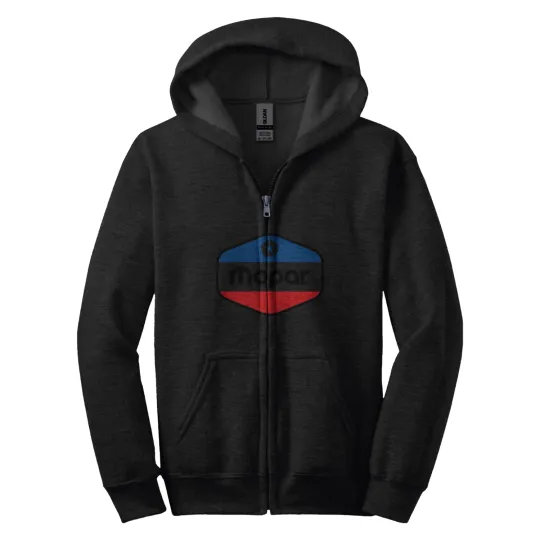 Discover Retro Muscle Power Badge Zip Hoodies