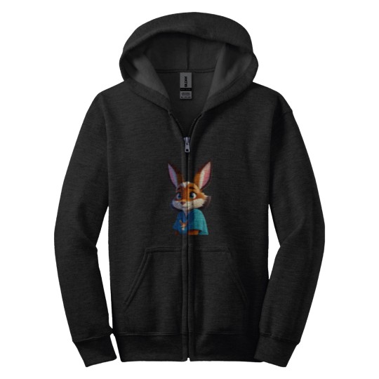 Discover Eeveeish Anthro Girl In Blue Tee Zip Hoodies