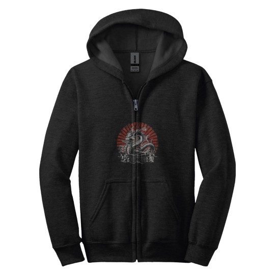 Discover 2024 Chinese New Year of the Wood Dragon 木龍年 Mù lóng nián (3) Zip Hoodies
