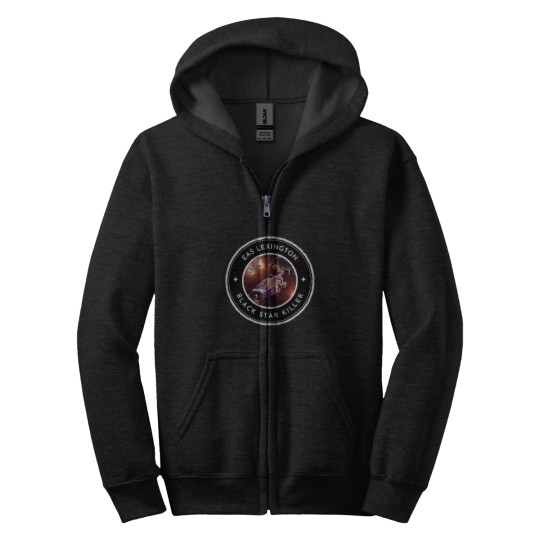 Discover Eas Lexington - Black Star Killer - White - Sci-Fi - B5 Wonka Bar Poster Zip Hoodies