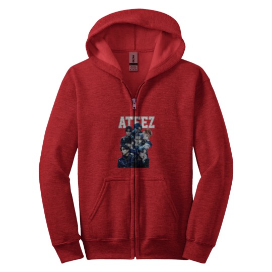 Discover Ateez Vintage Zip Hoodies, Ateez Zip Hoodies,Ateez Break The Wall Zip Hoodies