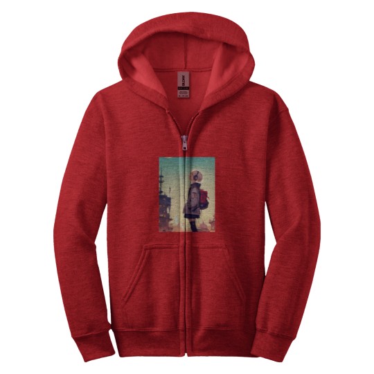 Discover Urban Anime Girl Modern Japanese Style Zip Hoodies